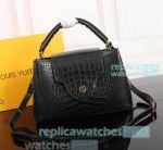 AAA Class Replica L---V New Classic Fashional Crocodile pattern Black Taurilon Leather Bag